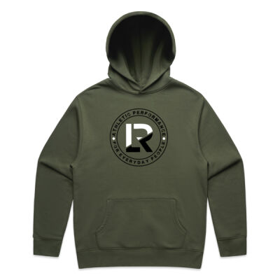 Hoodie with pocket white black logo Thumbnail