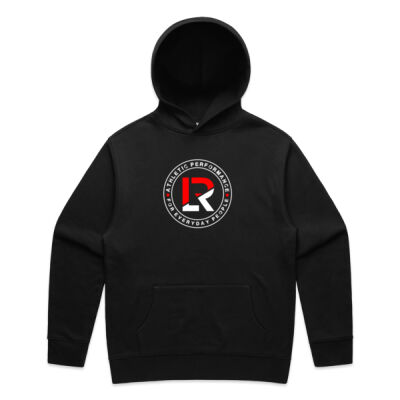 Hoodie with pocket Red white logo Thumbnail