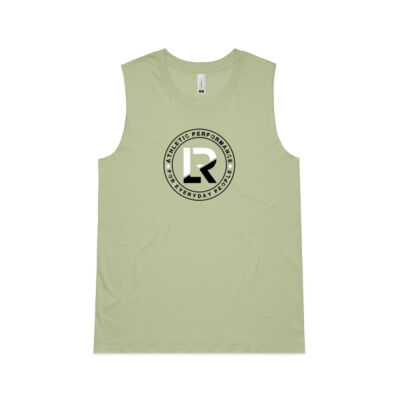 Ladies Singlet White black LR Thumbnail