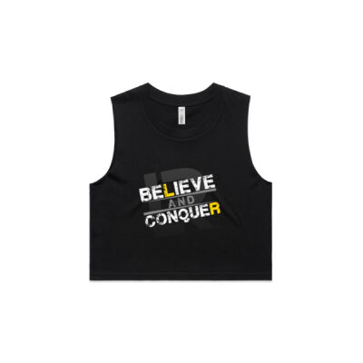 Crop singlet believe and conquer Thumbnail